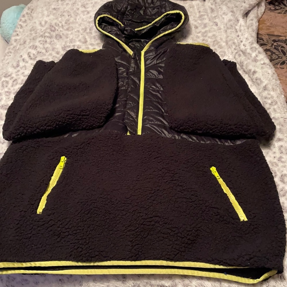 Sz L Inevitable Truths Contrast Puffer Sweater